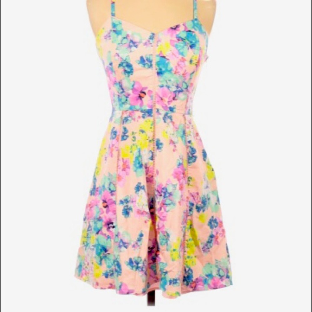 Candies Pink Floral Racerback Mini Dress